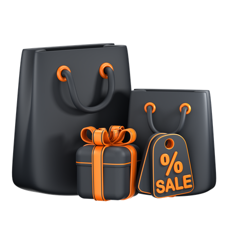 Shopping Bag Discount  3D Icon