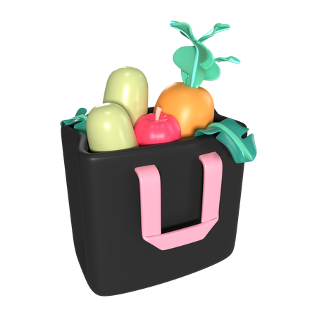 Shopping Bag Full  3D Icon