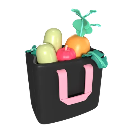 Shopping Bag Full  3D Icon