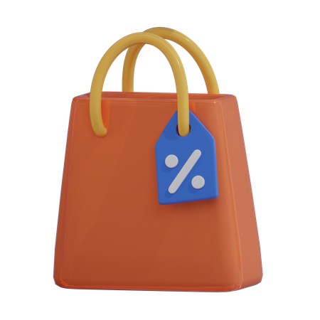 Shopping Bag With Tag  3D Icon