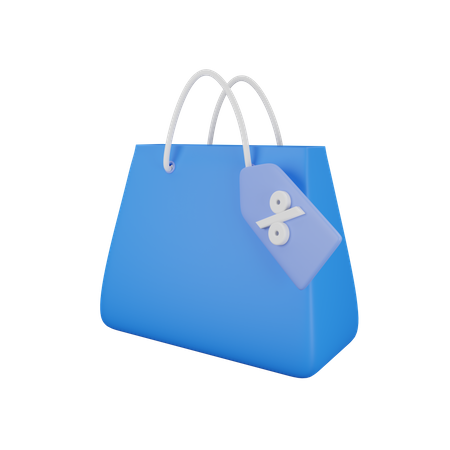 Shopping bag with tag  3D Icon