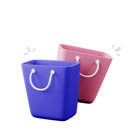 3 D Illustration Of Shopping Bags 3D Icon