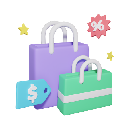 Shopping Bags  3D Icon