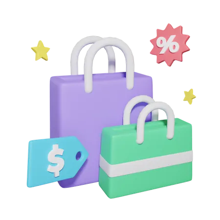 Shopping Bags  3D Icon