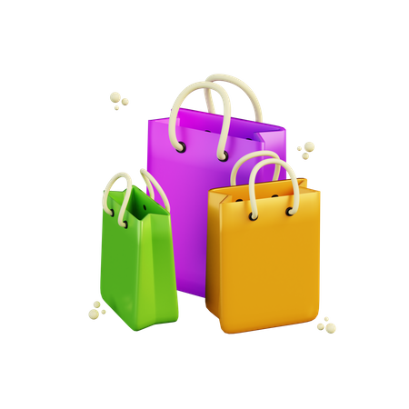 Shopping Bags  3D Illustration