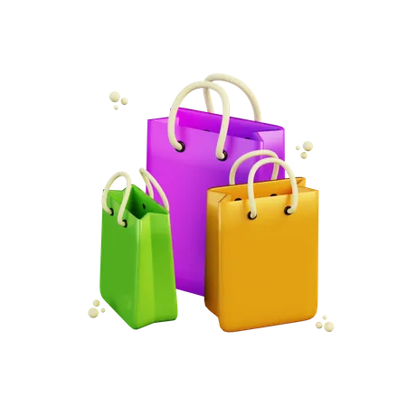 Shopping Bags  3D Illustration