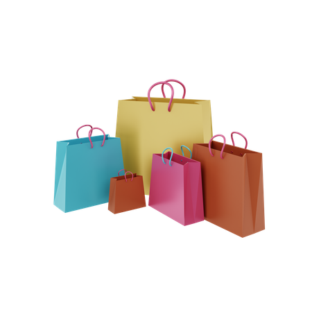 Shopping Bags  3D Illustration