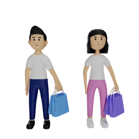 Shopping Bags  3D Illustration