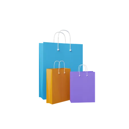 Shopping bags  3D Illustration