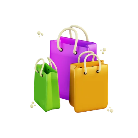 3 D Rendering Shopping Bag Icon Illustration Object 3D Illustration