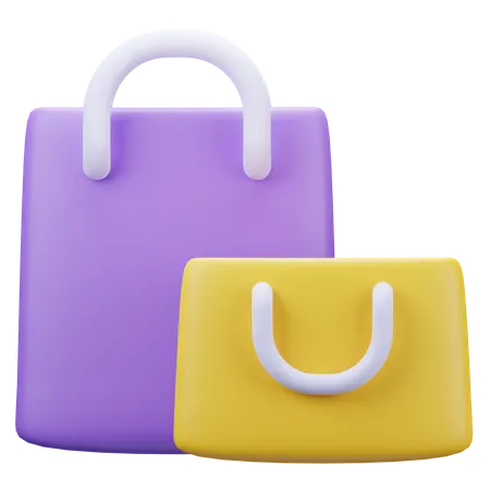 Shopping Bags 3 D Illustration 3D Icon