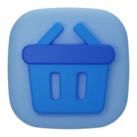 Shopping Basket 3 D User Interface 3D Icon