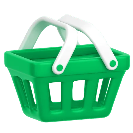 3 D Icon Of A Shopping Basket 3D Icon