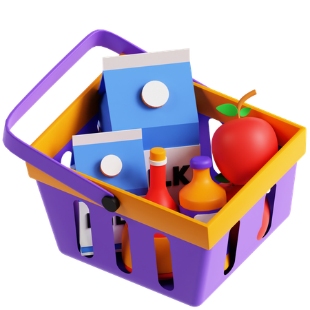 Shopping Basket  3D Icon