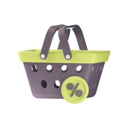 Shopping Basket  3D Icon