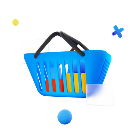 Shopping Basket  3D Icon