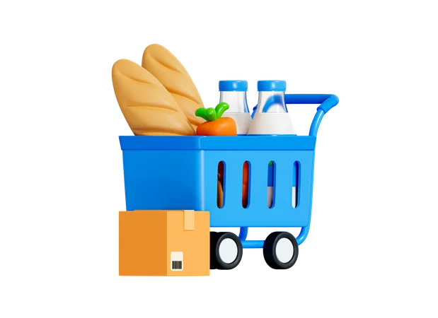 Shopping Basket  3D Icon