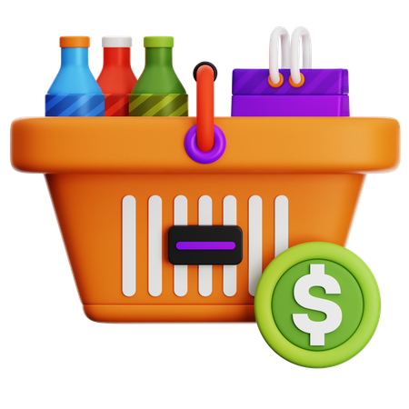 SHOPPING BASKET  3D Icon