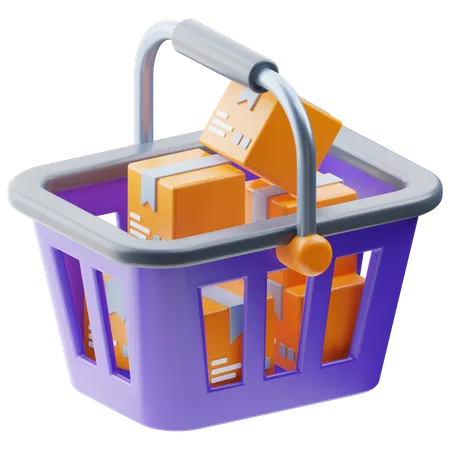 Shopping Basket  3D Icon