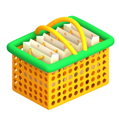 Shopping Basket  3D Icon