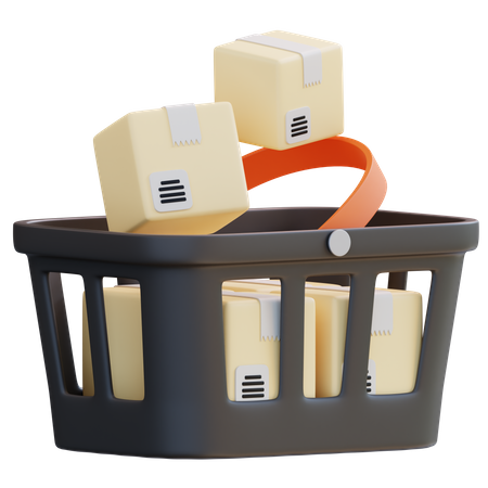 Shopping Basket  3D Icon