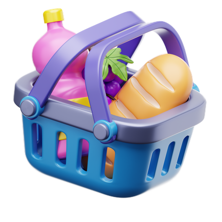 Shopping Basket  3D Icon