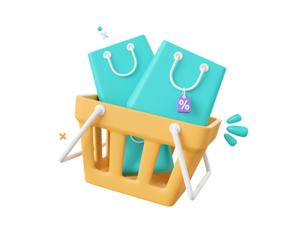 Shopping Basket  3D Icon