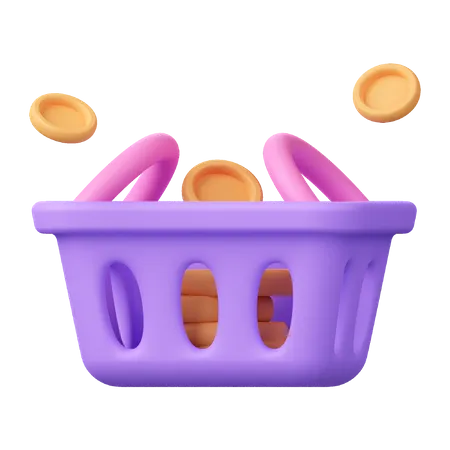 Shopping Basket  3D Icon