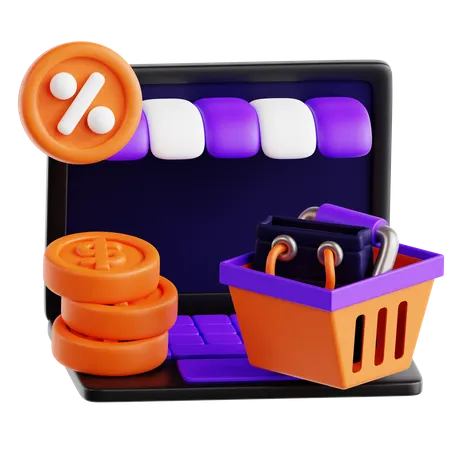 Shopping Basket  3D Icon