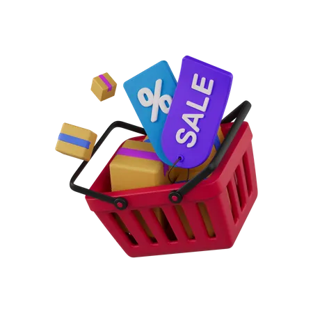 Shopping Basket  3D Icon