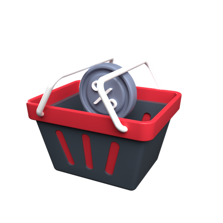 Shopping Basket  3D Illustration