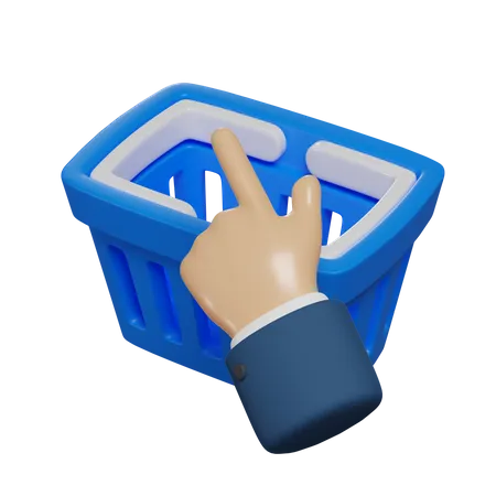 Shopping Basket  3D Illustration