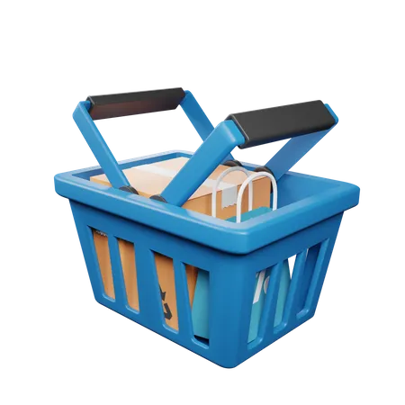 Shopping Basket  3D Illustration