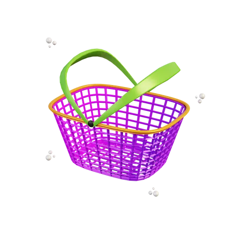 Shopping Basket  3D Illustration