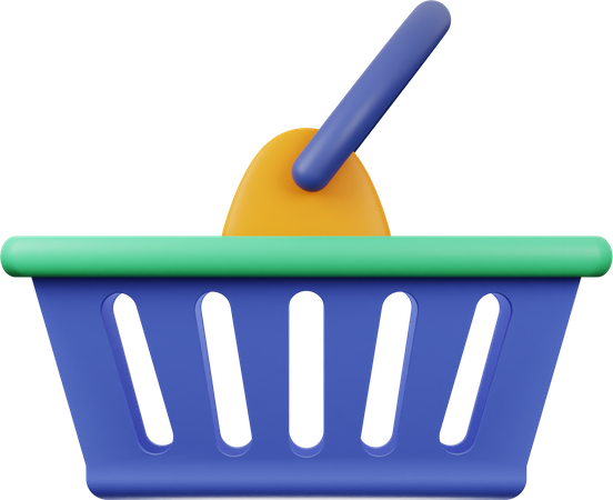 Shopping Basket  3D Illustration