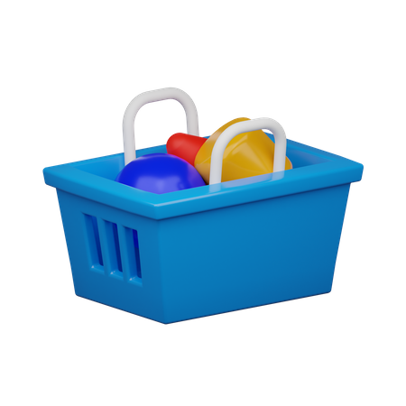 Shopping Basket  3D Illustration