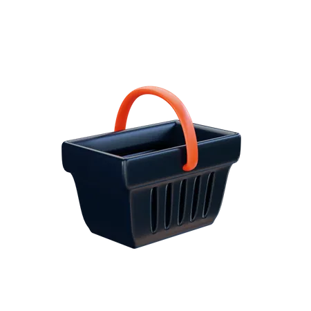 3 D BASKET SHOPPING ICON OBJECT RENDERED 3D Illustration