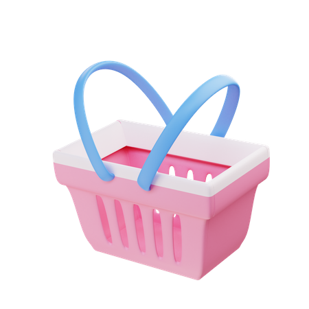 Shopping basket 3D Illustration