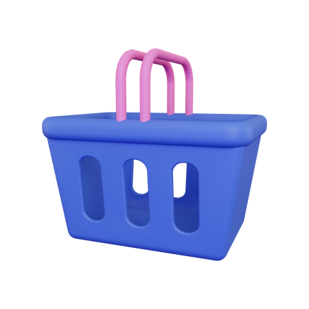 Shopping Basket 3D Illustration