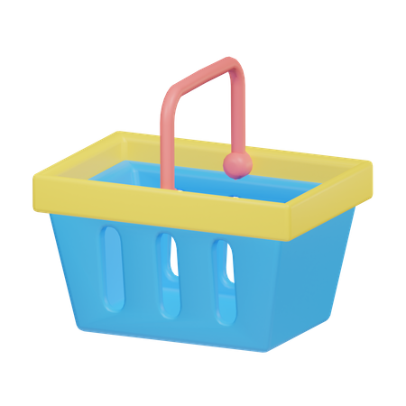 Shopping Basket 3D Illustration