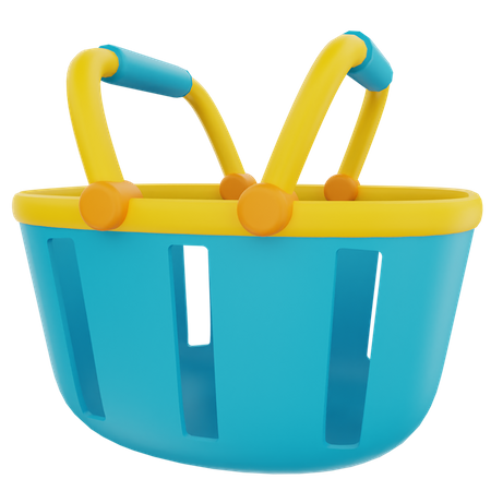 Shopping basket 3D Illustration