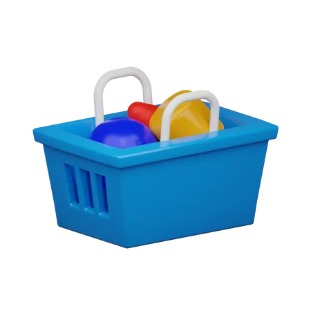 Shopping Basket  3D Illustration