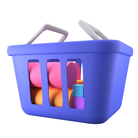 Shopping basket  3D Illustration