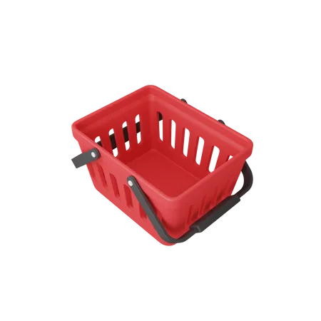 3 D Rendering Shopping Basket With Discount Isolated Useful For E Commerce Or Business Online Design 3D Illustration