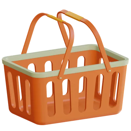 3 D Shopping Basket Icon Isolated 3D Icon