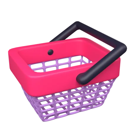 Shopping Basket 3D Icon
