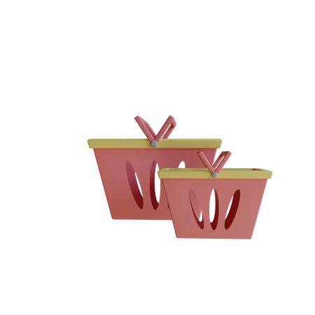 Shopping Cart Illustration 3D Icon