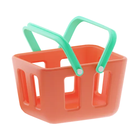 Empty Shopping Cart 3D Icon