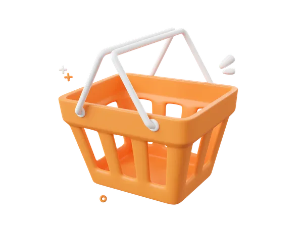 3 D Cartoon Design Illustration Of Shopping Cart Icon Isolated Shopping Online Concept 3D Icon