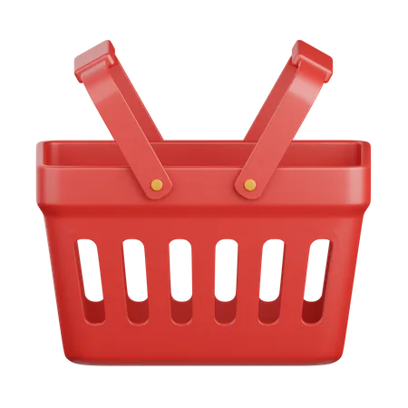 3 D Rendering Basket Isolated Useful For Ecommerce Business Retail Store Online Delivery And Marketplace Design Element 3D Icon
